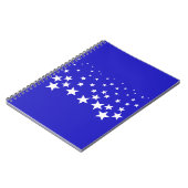 青い背景に白い星模様 ノートブック (左側)