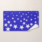 青い背景に白い星模様 バスタオルセット (ハンドタオル)