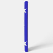 青い背景に白い星模様 SAMSUNG GALAXYケース (左側面)