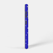 青い背景に白い星模様 SAMSUNG GALAXYケース (右側面)