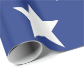 青い背景に白い星 ラッピングペーパー (ロールコーナー)