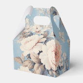 青い背景に白素朴いバラ フェイバーボックス (裏面サイド)