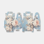 青い背景に白素朴いバラ フェイバーボックス (折り畳みなし)