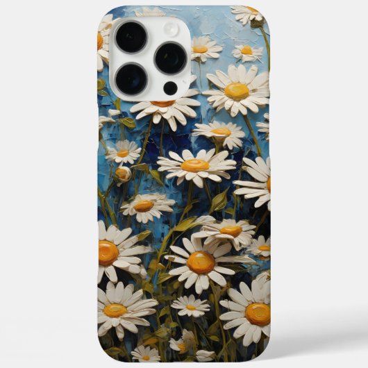 青い背景に美しいデイジー Case-Mate iPhoneケース (裏面)