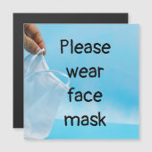 青い背景に衣服顔マスクをお願い (正面/裏面)