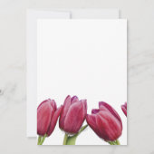 青い背景に赤いチューリップの招待状 招待状 (裏面)