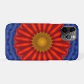 青い背景に赤い万華鏡のダック Case-Mate iPhoneケース (裏面(横))
