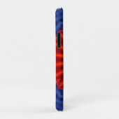 青い背景に赤い万華鏡のダック Case-Mate iPhoneケース (裏面/右)