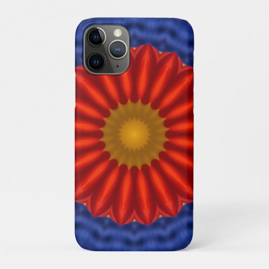 青い背景に赤い万華鏡のダック Case-Mate iPhoneケース (裏)