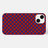 青い背景に赤い万華鏡のダック Case-Mate iPhoneケース (裏面 (横))