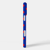 青い背景に赤い水玉模様のデザイン  Case-Mate iPhoneケース (裏面 / 右)