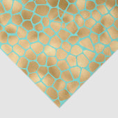 青い背景に驚くべきゴールデンキリンプリント 薄葉紙 (詳細)