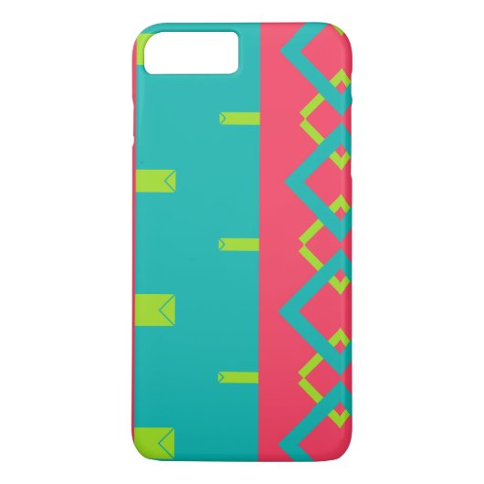 青い背景のひし形そして他の形 Case-Mate iPhoneケース (裏面)