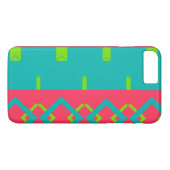 青い背景のひし形そして他の形 Case-Mate iPhoneケース (裏面(横))