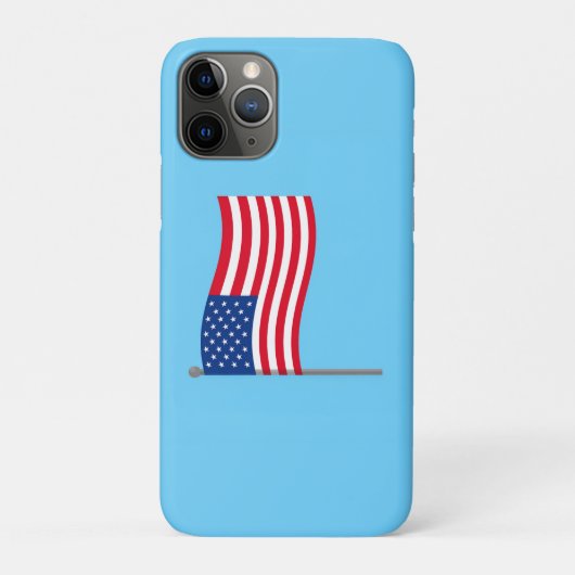 青い背景のアメリカ国旗 Case-Mate iPhoneケース (裏)