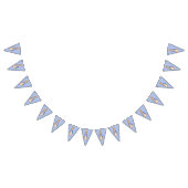 青い背景のウサギのピーター バンティングフラッグ (全)