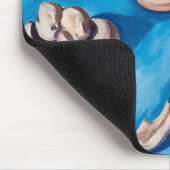 青い背景のキノコ， 1929 by Hartley マウスパッド (コーナー)