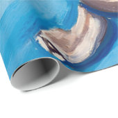 青い背景のキノコ， 1929 by Hartley ラッピングペーパー (ロールコーナー)