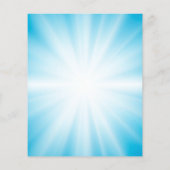 青い背景のキリスト教十字架 チラシ (裏面)