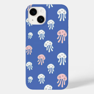 青い背景のクラゲ Case-Mate iPhone 14ケース