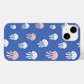 青い背景のクラゲ Case-Mate iPhoneケース (裏面 (横))