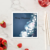 青い背景のクリスマスオーナメント スタンダードカクテルナプキン (インサイチュ)