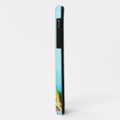 青い背景のクールで黄色いキリン Case-Mate iPhoneケース (裏面/左)