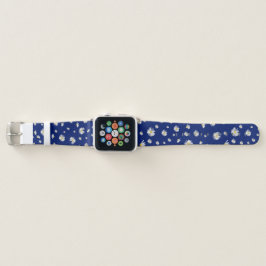 青い背景のデイジー Apple Watch バンド