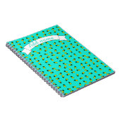 青い背景のパイナップル ノートブック (右側)