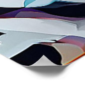 青い背景のヒョウ ポスター (角)