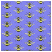 青い背景のビー金ゴールド。可愛い柄 ファブリック (見本)