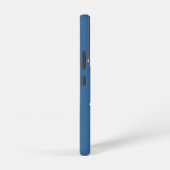 青い背景のピンクの着物の可愛いこけし人形 SAMSUNG GALAXYケース (右側面)