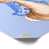 青い背景のピーター・ザ・ラビット ポスター (角)