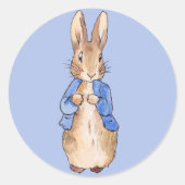 青い背景のピーター ラウンドシール (正面)