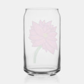 青い背景のフクシアピンクの花のトートバッグ ガラス缶 (裏面)