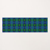 青い背景の上に「緑の線」が浮く図形 ヨガマット (裏面(横))