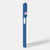 青い背景の可愛い日本の芸者こけし人形 - 春 Case-Mate iPhoneケース (裏面 / 右)
