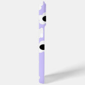 青い背景の可愛い白黒の花 Case-Mate iPhoneケース (裏面 / 右)