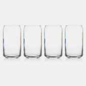 青い背景の水晶アイスシーホース ガラス缶 (右)