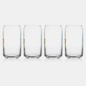 青い背景の水晶アイスシーホース ガラス缶 (左)