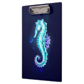 青い背景の水晶アイスシーホース クリップボード (左)