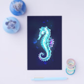 青い背景の水晶アイスシーホース チラシ (シングル)