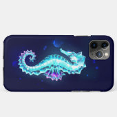 青い背景の水晶アイスシーホース Case-Mate iPhoneケース (裏面(横))