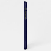 青い背景の水晶アイスシーホース iPhoneケース (左側)