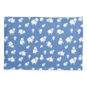 青い背景の漫画の羊 枕カバー (裏面)