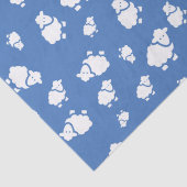 青い背景の漫画の羊 薄葉紙 (詳細)