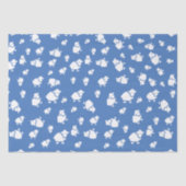 青い背景の漫画の羊 薄葉紙 (正面)