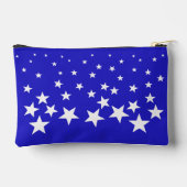 青い背景の白い星模様（小） アクセサリーポーチ (裏面)