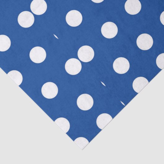 青い背景の白い水玉模様   薄葉紙 (詳細)