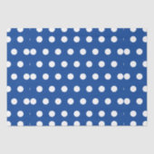 青い背景の白い水玉模様   薄葉紙 (正面)